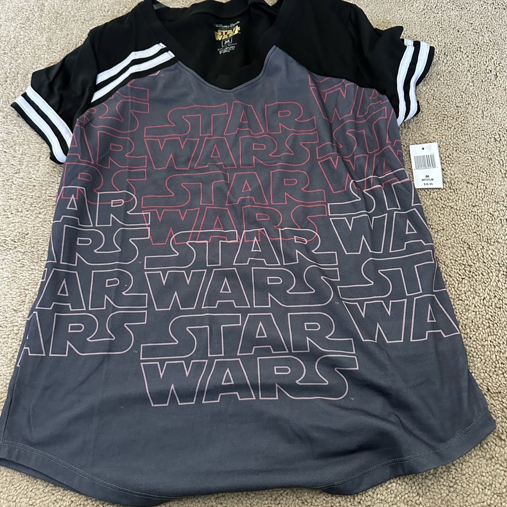 Star Wars Women’s Black and Gray T-Shirt
